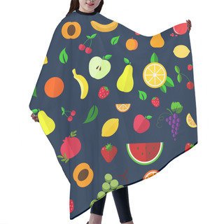 Personality  Fruits And Berries Flat Icons Hair Cutting Cape