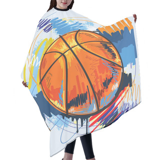 Personality  Vector Basketball Hair Cutting Cape