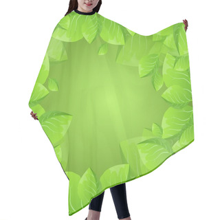 Personality  Green Leaves Background Hair Cutting Cape