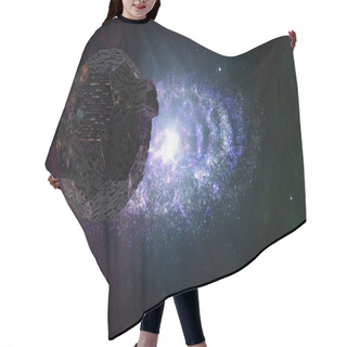 Personality  Alien Spaceship Flying In Amazing Planetary Nebula Galaxy Hair Cutting Cape