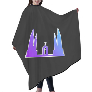 Personality  Bangkok Democracy Monument Of Thailand Blue Gradient Vector Icon Hair Cutting Cape