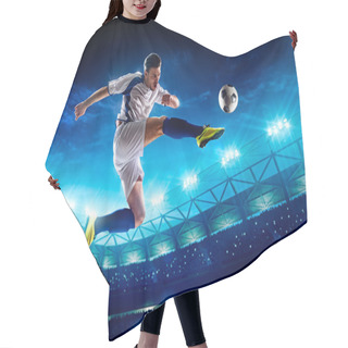 Personality  Soccer Player In Action Hair Cutting Cape