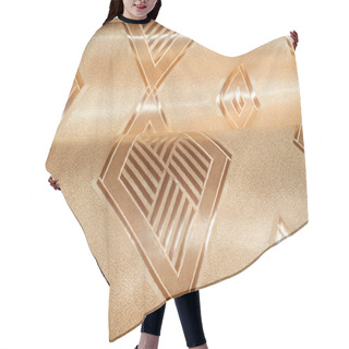 Personality  Beige Silk Fabric Texture With Diamond Pattern. The Background - The Checked Paper Hair Cutting Cape