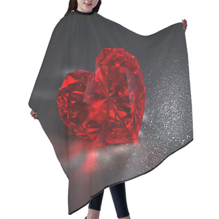 Personality  Ruby Heart Hair Cutting Cape