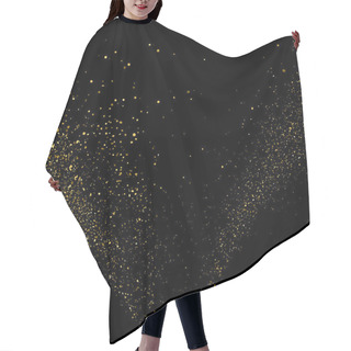 Personality  Gold Glitter Texture Vector. Hair Cutting Cape