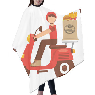 Personality  Food Delivery Hair Cutting Cape