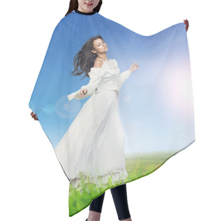 Personality  Young Brunette On A Summer Meadow Hair Cutting Cape