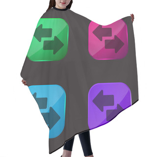 Personality  Arrows Four Color Glass Button Icon Hair Cutting Cape