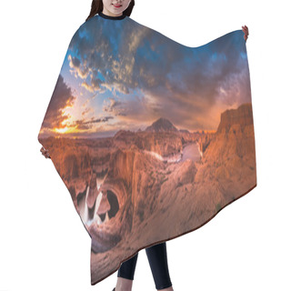 Personality  Reflection Canyon And Navajo Mountain At Sunrise Panorama Hair Cutting Cape