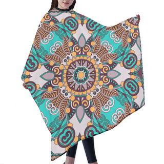 Personality  Silk Neck Scarf Or Kerchief Square Pattern Design Hair Cutting Cape