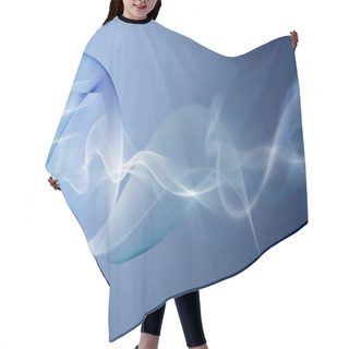 Personality  Motion Lines In White And Blue Tones Hair Cutting Cape