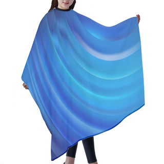 Personality  Blue Wavy Background Vector Hair Cutting Cape