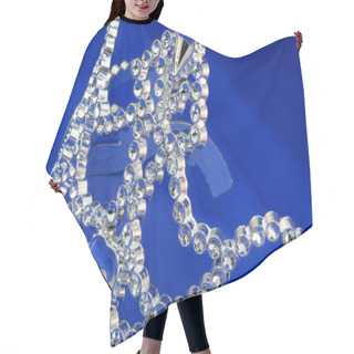Personality  Tiara Or Crown Details On Blue Background Hair Cutting Cape