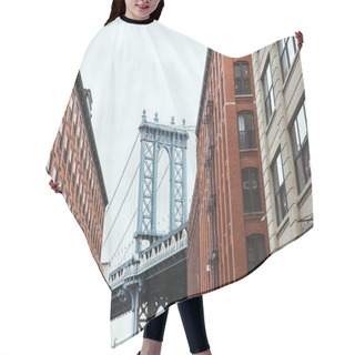 Personality  Urban Scene With Buildings And Brooklyn Bridge In New York City, Usa Hair Cutting Cape