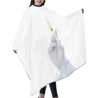 Personality  Doctor Holding Syringe Hair Cutting Cape