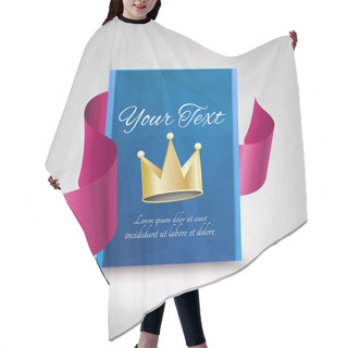 Personality  Vector Background With Crown. Hair Cutting Cape