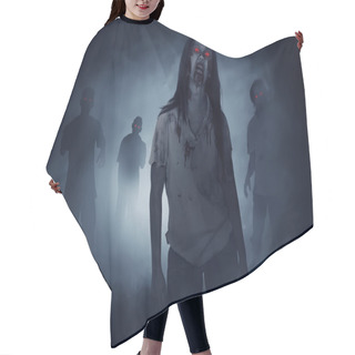 Personality  Scary Zombies Walking At Night Hair Cutting Cape