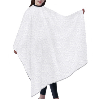 Personality  White Seamless Pattern In Arabian Style Hair Cutting Cape