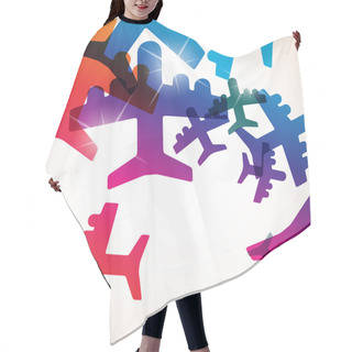 Personality  Abstract Background: Plane Hair Cutting Cape