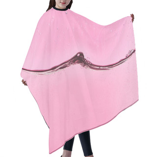 Personality  Wavy Transparent Fresh Water On Pink Background With Drops Hair Cutting Cape