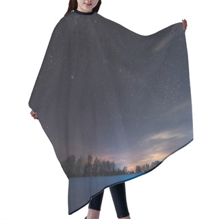 Personality  Dark Sky Full Of Shiny Stars In Carpathian Mountains In Winter At Night Hair Cutting Cape