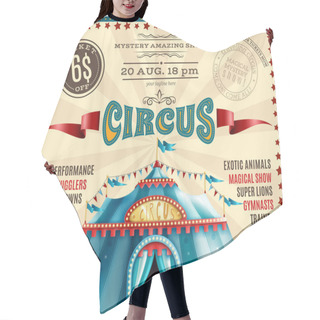 Personality  Circus Performance Announcement Retro Poster Hair Cutting Cape