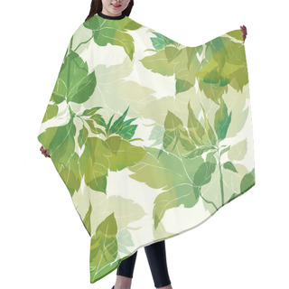 Personality  Spring Green Leaves Hair Cutting Cape