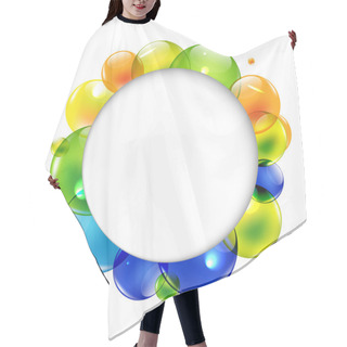 Personality  Speech Bubble With Color Balls Hair Cutting Cape