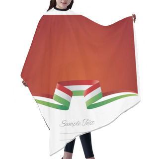 Personality  Abstract Background Italian Flag Ribbon Hair Cutting Cape