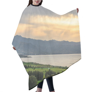 Personality  Clouds Sunset Over The Mountains And The Mediterranean Sea In Cyprus 13 Hair Cutting Cape
