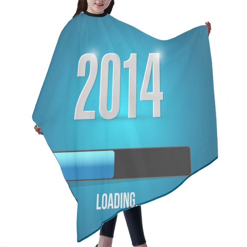 Personality  2014 Loading Year Bar Illustration Design Hair Cutting Cape