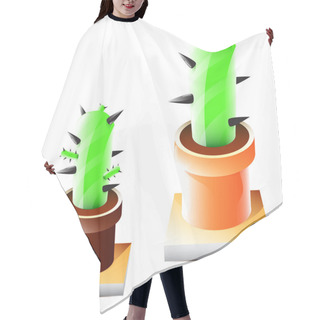 Personality  Vector Cactus Vector Illustration  Hair Cutting Cape