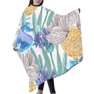 Personality  Pattern Of Butterflies, Birds, Flowers Hair Cutting Cape