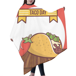 Personality  Taco Day Mexican Food Cartoon Hair Cutting Cape