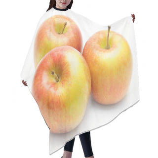Personality  Ripe Apples On A White Background Hair Cutting Cape