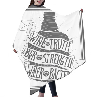 Personality  Hand- Drawn Lettering Hair Cutting Cape