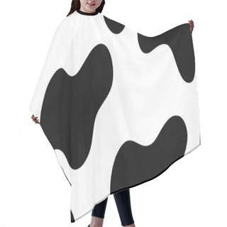 Personality  Banner, Black And White Cow Texture. Hair Cutting Cape