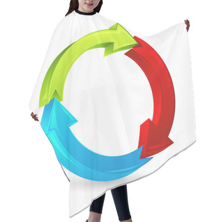 Personality  Colorful Arrow Hair Cutting Cape