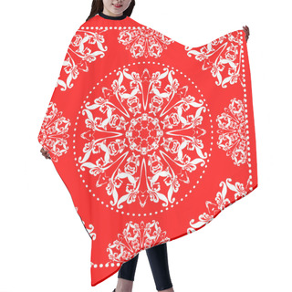 Personality  Bright Red Bandana Hair Cutting Cape