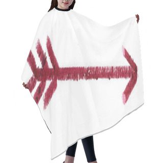 Personality  Lines Drawn In A Red Cosmetic Pencil On White Cardboard Hair Cutting Cape