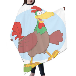 Personality  Happy Brown Chicken Walking Hair Cutting Cape