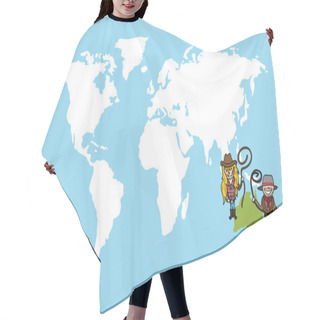 Personality  Australian People Diversity Concept World Map Hair Cutting Cape