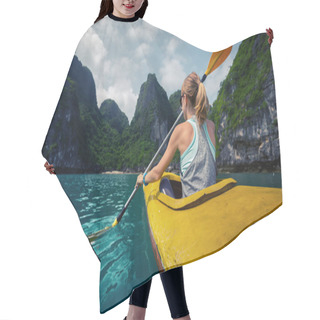 Personality  Woman With The Kayak Hair Cutting Cape