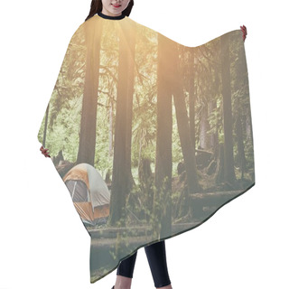 Personality  Tent Camping In The Forest Hair Cutting Cape