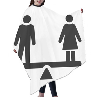 Personality  Gender Equality Symbol With A White Background Hair Cutting Cape