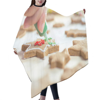 Personality  Icing Christmas Cookies Hair Cutting Cape
