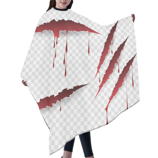 Personality  Bloody Scratch Marks Hair Cutting Cape