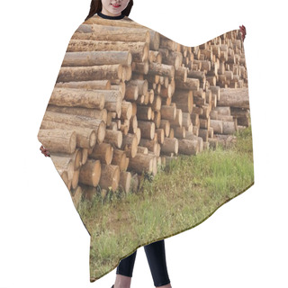 Personality  Large Wood Pile Of Logs Hair Cutting Cape