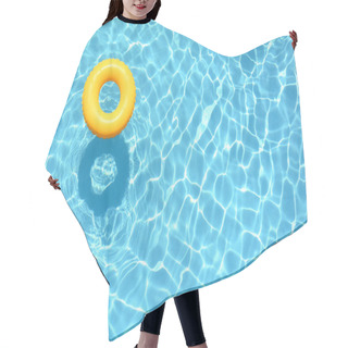Personality  Yellow Pool Floats In A Swimming Pool Hair Cutting Cape