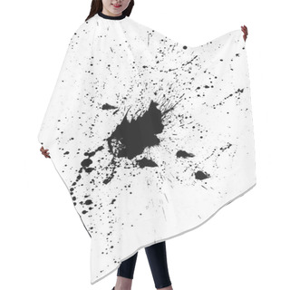 Personality  Black Paint Messy Splatter Hair Cutting Cape